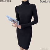 ニットワンピース タートルネック リブ編み | JS FASHION | 詳細画像5 