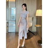 パーティードレス フラワーレース切替 リボンデザイン | JS FASHION | 詳細画像7