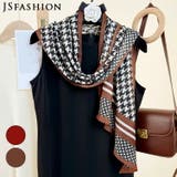 クラシック 千鳥格子プリント 薄手ストール | JS FASHION | 詳細画像1