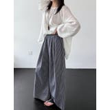 ストライプ ワイドパンツ レディース | JS FASHION | 詳細画像4