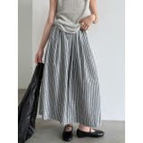 ストライプ ワイドパンツ レディース | JS FASHION | 詳細画像7