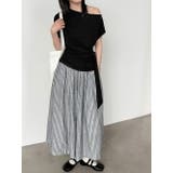 ストライプ ワイドパンツ レディース | JS FASHION | 詳細画像5