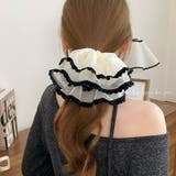 シュシュ 大ぶり シフォン | JS FASHION | 詳細画像1
