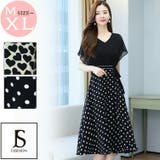Aライン柄ワンピース 全2柄 ドット柄 | JS FASHION | 詳細画像2 
