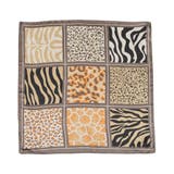 【J】 | 70x70cmサイズ ヴィンテージ風サテン生地スカーフ | JULIA BOUTIQUE