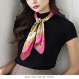 70x70cmサイズ ヴィンテージ風サテン生地スカーフ | JULIA BOUTIQUE | 詳細画像7