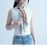 90x90cmサイズ ヴィンテージ風サテン生地スカーフ | JULIA BOUTIQUE | 詳細画像7