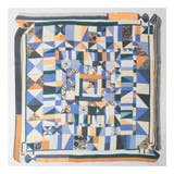 【O】 | 90x90cmサイズ ヴィンテージ風サテン生地スカーフ | JULIA BOUTIQUE