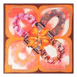 90x90cmサイズ ヴィンテージ風サテン生地スカーフ | JULIA BOUTIQUE | 詳細画像16