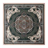 【H】 | 90x90cmサイズ ヴィンテージ風サテン生地スカーフ | JULIA BOUTIQUE