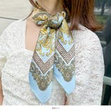 70x70cmサイズ ヴィンテージ風サテン生地スカーフ | JULIA BOUTIQUE | 詳細画像7