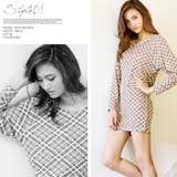 [2015春夏]チェック柄ラグランスリーブ上質ワンピース/14334 | JULIA BOUTIQUE | 詳細画像6 
