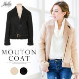 内側は全面ボア!!手放せなくなるあったかさ♪フェイクムートンライダースジャケット… | JULIA BOUTIQUE | 詳細画像1