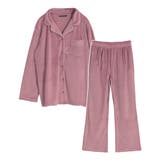 【ピンク】 | 2点セット パールシャギー前開きシャツ×パンツセットアップ ルームウェア | JULIA BOUTIQUE