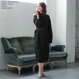 ウエストベルト付きケーブル編みニットワンピース | JULIA BOUTIQUE | 詳細画像4