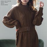 ウエストベルト付きケーブル編みニットワンピース | JULIA BOUTIQUE | 詳細画像8