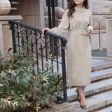ウエストベルト付きケーブル編みニットワンピース | JULIA BOUTIQUE | 詳細画像13