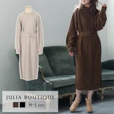 ウエストベルト付きケーブル編みニットワンピース | JULIA BOUTIQUE | 詳細画像1