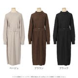 ウエストベルト付きケーブル編みニットワンピース | JULIA BOUTIQUE | 詳細画像2