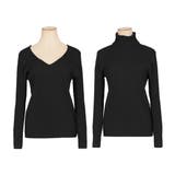 【ブラック】 | ネックが選べるベーシックリブニットトップス | JULIA BOUTIQUE