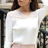 デコルテレースデザインニットトップス | JULIA BOUTIQUE | 詳細画像12