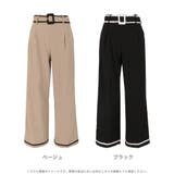 ベルト付きパイピングワイドパンツ | JULIA BOUTIQUE | 詳細画像2