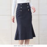 【ネイビー】 | ダブルボタンマーメイドスカート | JULIA BOUTIQUE