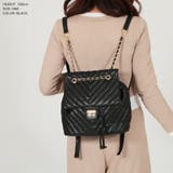 【ブラック】 | ラインキルティングチェーンリュック | JULIA BOUTIQUE