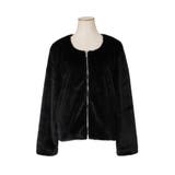 ノーカラーフェイクファーショートジャケット | JULIA BOUTIQUE | 詳細画像34