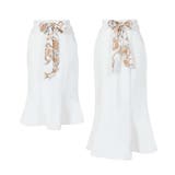 【ホワイト】 | 丈が選べるスカーフリボン付きマーメイドスカート  | JULIA BOUTIQUE