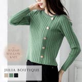 ボタンポイント長袖ニットトップス | JULIA BOUTIQUE | 詳細画像1