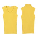 【イエロー】 | 選べるVネック ハイネック パーソナルカラーノースリーブニットトップス | JULIA BOUTIQUE