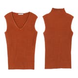 【テラコッタ】 | 選べるVネック ハイネック パーソナルカラーノースリーブニットトップス | JULIA BOUTIQUE