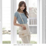 無地&パイピングスクエアネック半袖リブニットトップス | JULIA BOUTIQUE | 詳細画像13