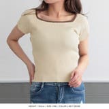 無地&パイピングスクエアネック半袖リブニットトップス | JULIA BOUTIQUE | 詳細画像14