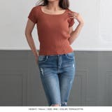 無地&パイピングスクエアネック半袖リブニットトップス | JULIA BOUTIQUE | 詳細画像19
