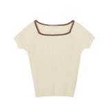 無地&パイピングスクエアネック半袖リブニットトップス | JULIA BOUTIQUE | 詳細画像28