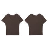 【ブラウン】 | 選べるVネック Uネック パーソナルカラー半袖ニットトップス | JULIA BOUTIQUE