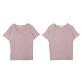 【ピンク】 | 選べるVネック Uネック パーソナルカラー半袖ニットトップス | JULIA BOUTIQUE