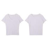 【ラベンダー】 | 選べるVネック Uネック パーソナルカラー半袖ニットトップス | JULIA BOUTIQUE