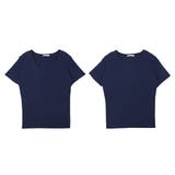 【ネイビー】 | 選べるVネック Uネック パーソナルカラー半袖ニットトップス | JULIA BOUTIQUE