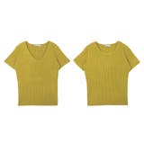 【マスタード】 | 選べるVネック Uネック パーソナルカラー半袖ニットトップス | JULIA BOUTIQUE