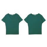 【グリーン】 | 選べるVネック Uネック パーソナルカラー半袖ニットトップス | JULIA BOUTIQUE