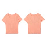 【アプリコット】 | 選べるVネック Uネック パーソナルカラー半袖ニットトップス | JULIA BOUTIQUE