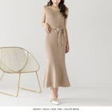 リボン付き金ボタンマーメイドニットワンピース | JULIA BOUTIQUE | 詳細画像7