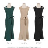 リボン付き金ボタンマーメイドニットワンピース | JULIA BOUTIQUE | 詳細画像2