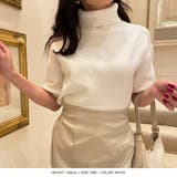 【ホワイト】 | バルーンスリーブタートルネックニットトップス | JULIA BOUTIQUE