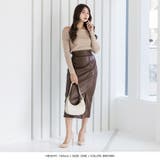 スリット入りフェイクレザータイトスカート | JULIA BOUTIQUE | 詳細画像14