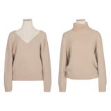 【ベージュ】 | ネックが選べるシャギータッチニットトップス | JULIA BOUTIQUE