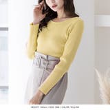 【イエロー】 | 前後2WAYネックパーソナルカラーリブニットトップス [22613 レディース | JULIA BOUTIQUE